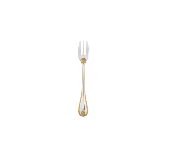 christofle partially gilded silver-plated cake fork 0