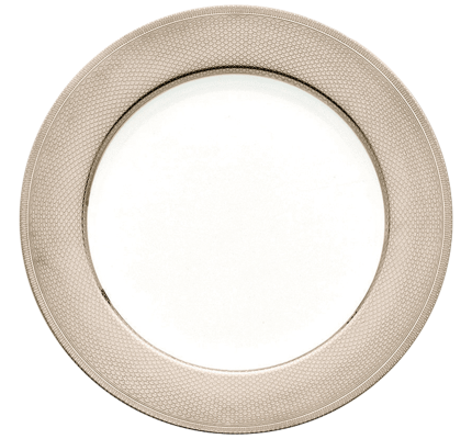 christofle platinum porcelain charger  1