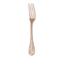 christofle gilded silver plated dinner fork - pink gold 2