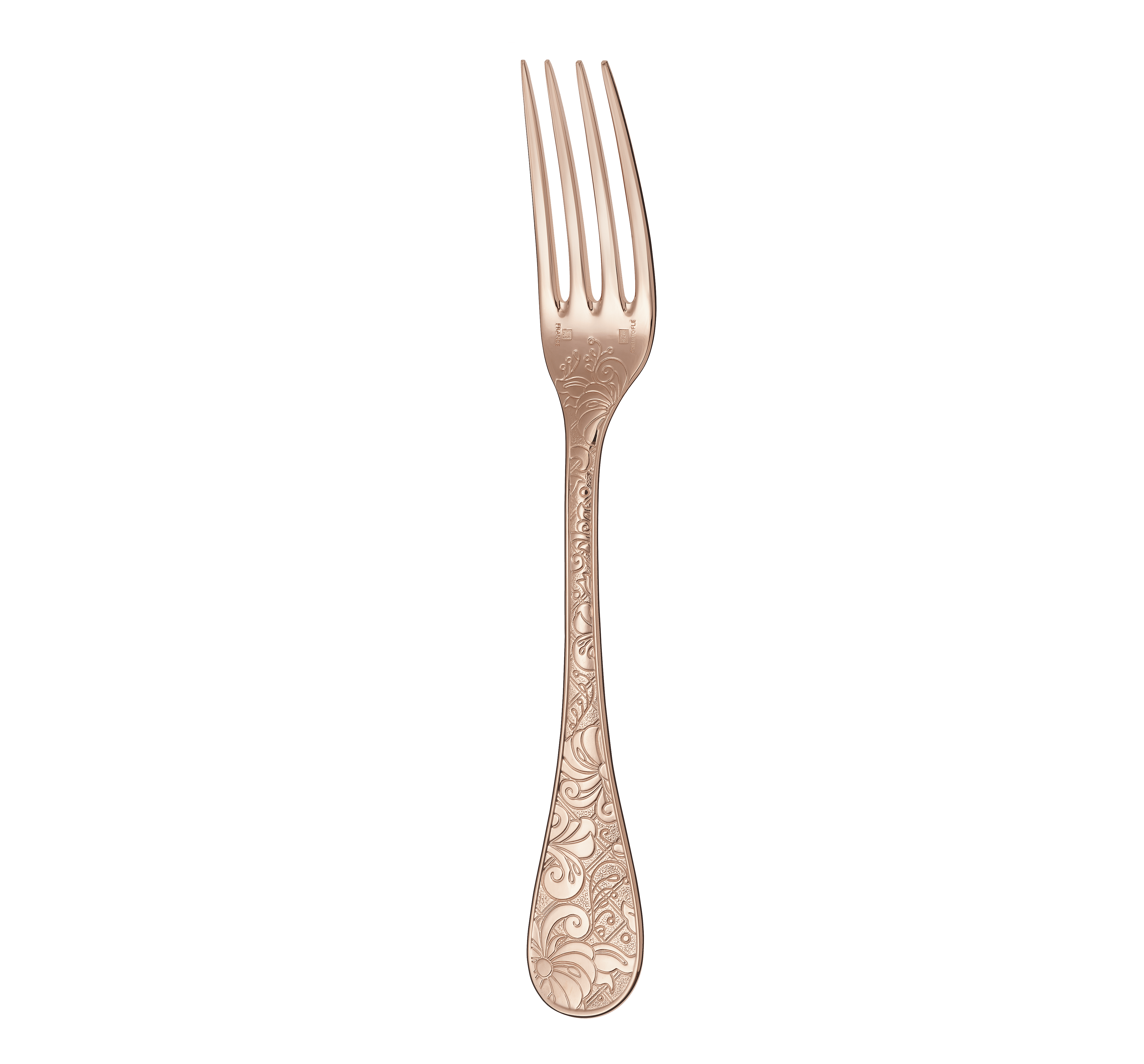 christofle gilded rose gold dinner fork 2