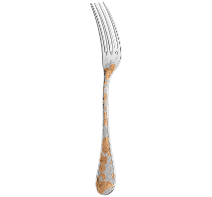 christofle partially gilded silver plated dinner fork 2