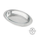 Silvered Vintage Oval Gratin dish 37 cm - top