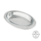 Silvered Vintage Oval Gratin dish 37 cm - top