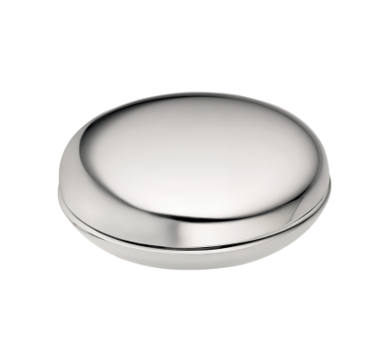 christofle pill box uni  silver plated 2