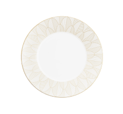 christofle dinner porcelain plate gold finish 0