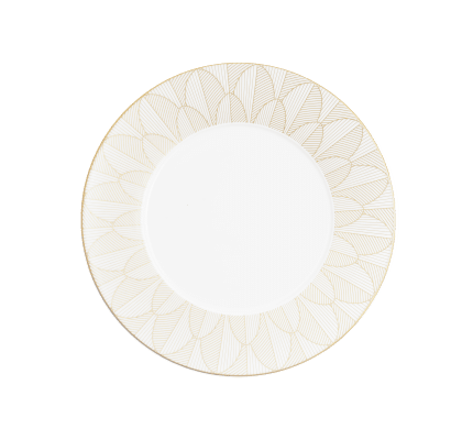 christofle dinner porcelain plate gold finish 0