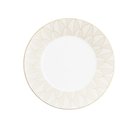 christofle dinner porcelain plate gold finish 0
