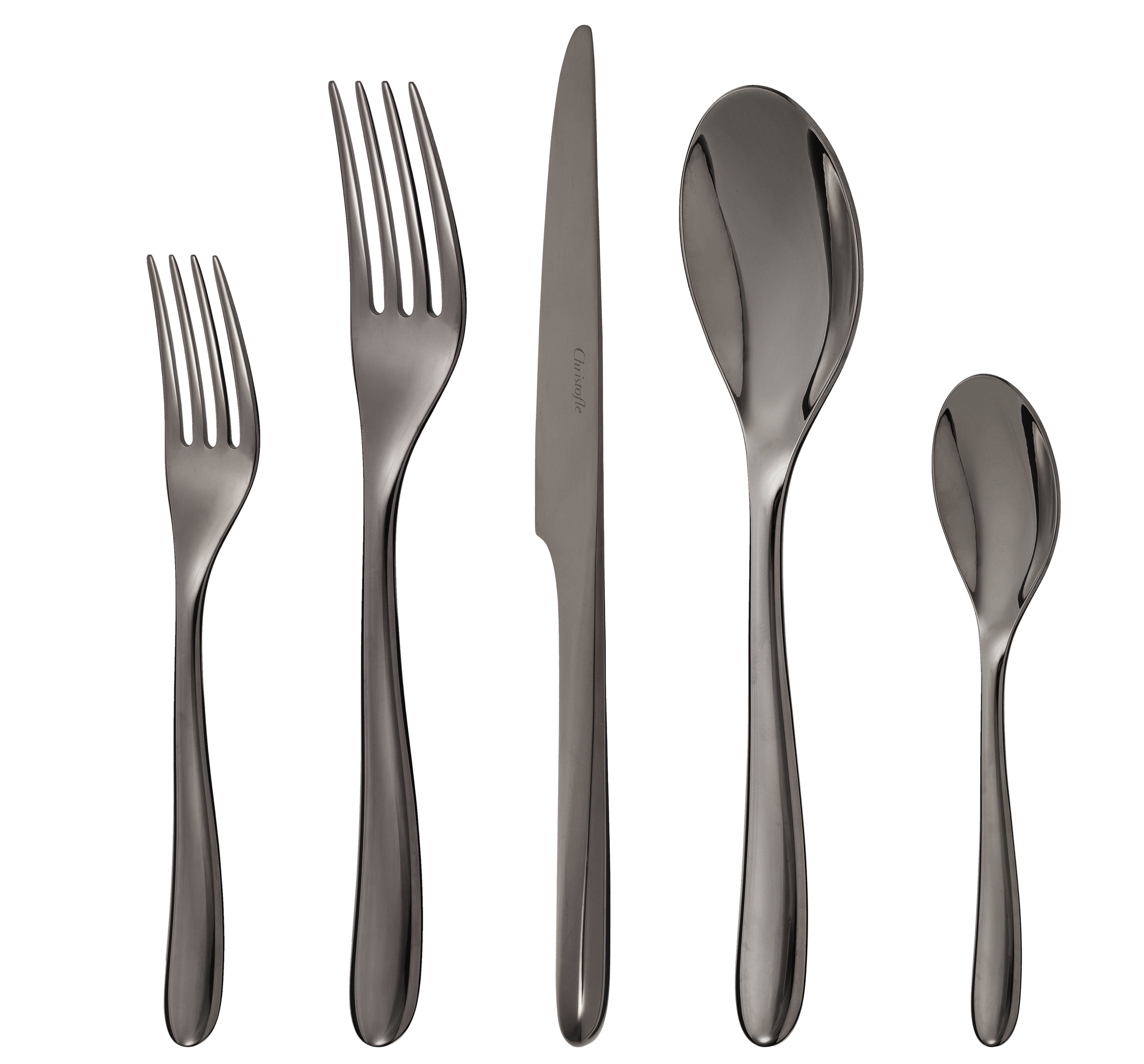 Black Stainless Steel 5-Piece Place Setting L'Ame de Christofle