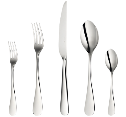 christofle 75-piece stainless steel flatware set with chest 1