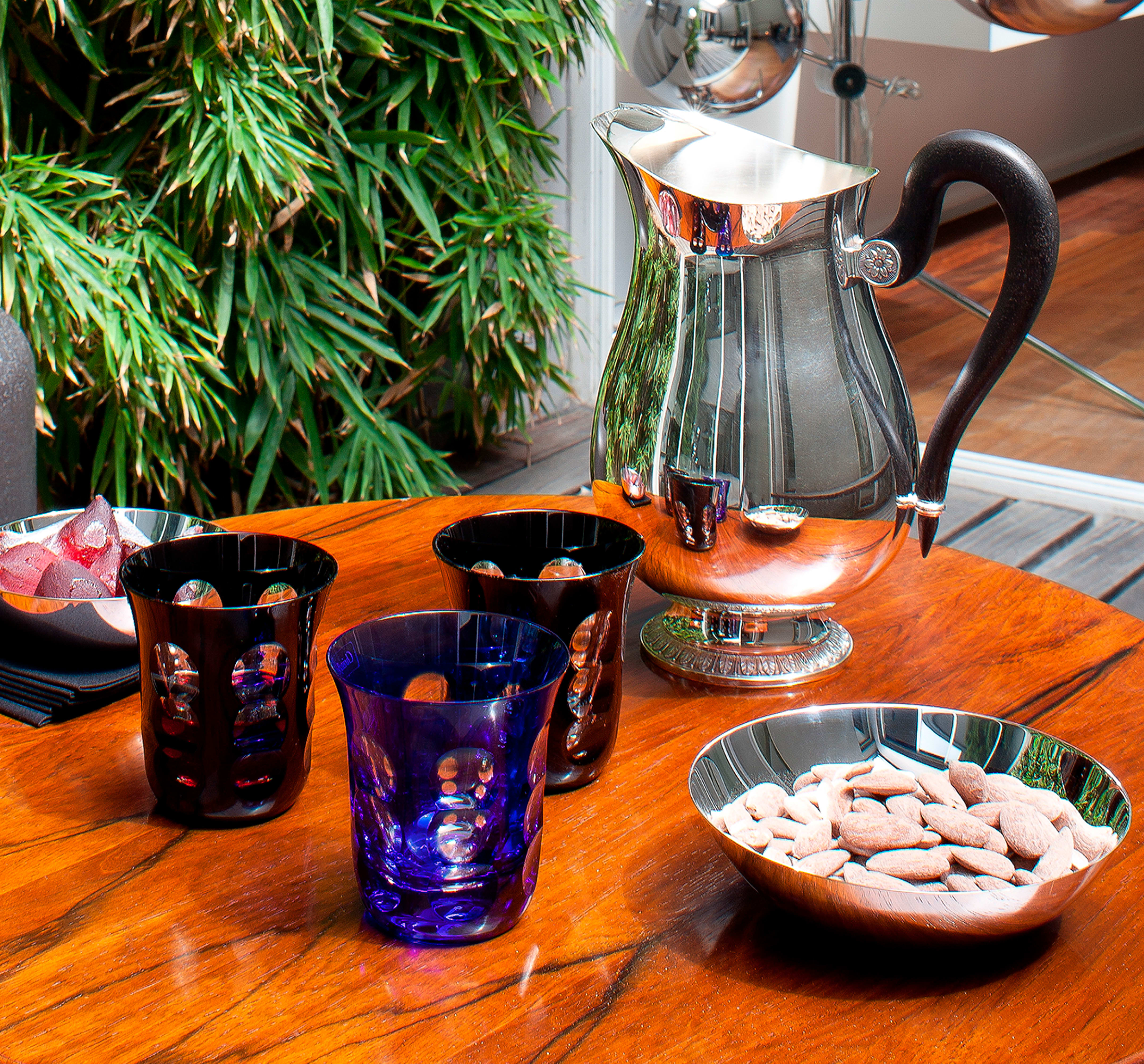 christofle ensemble de verres bleu 1