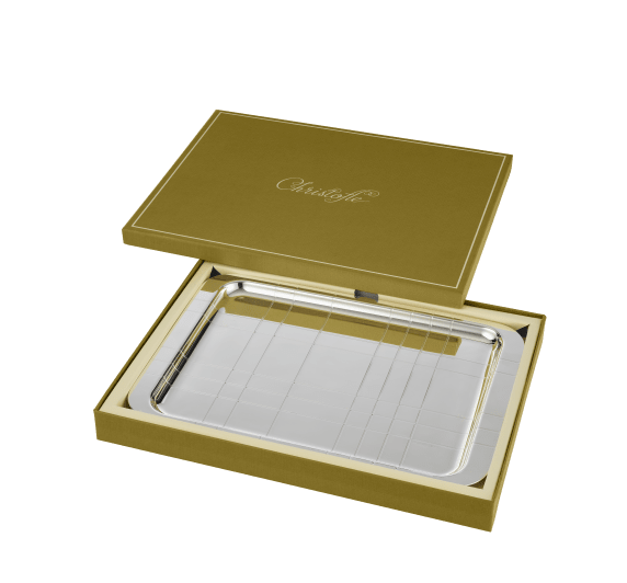 Silver-plated Graphik Rectangular Tray - 21 x 30 cm Silver-plated Graphik Rectangular Tray - 21 x 30 cm