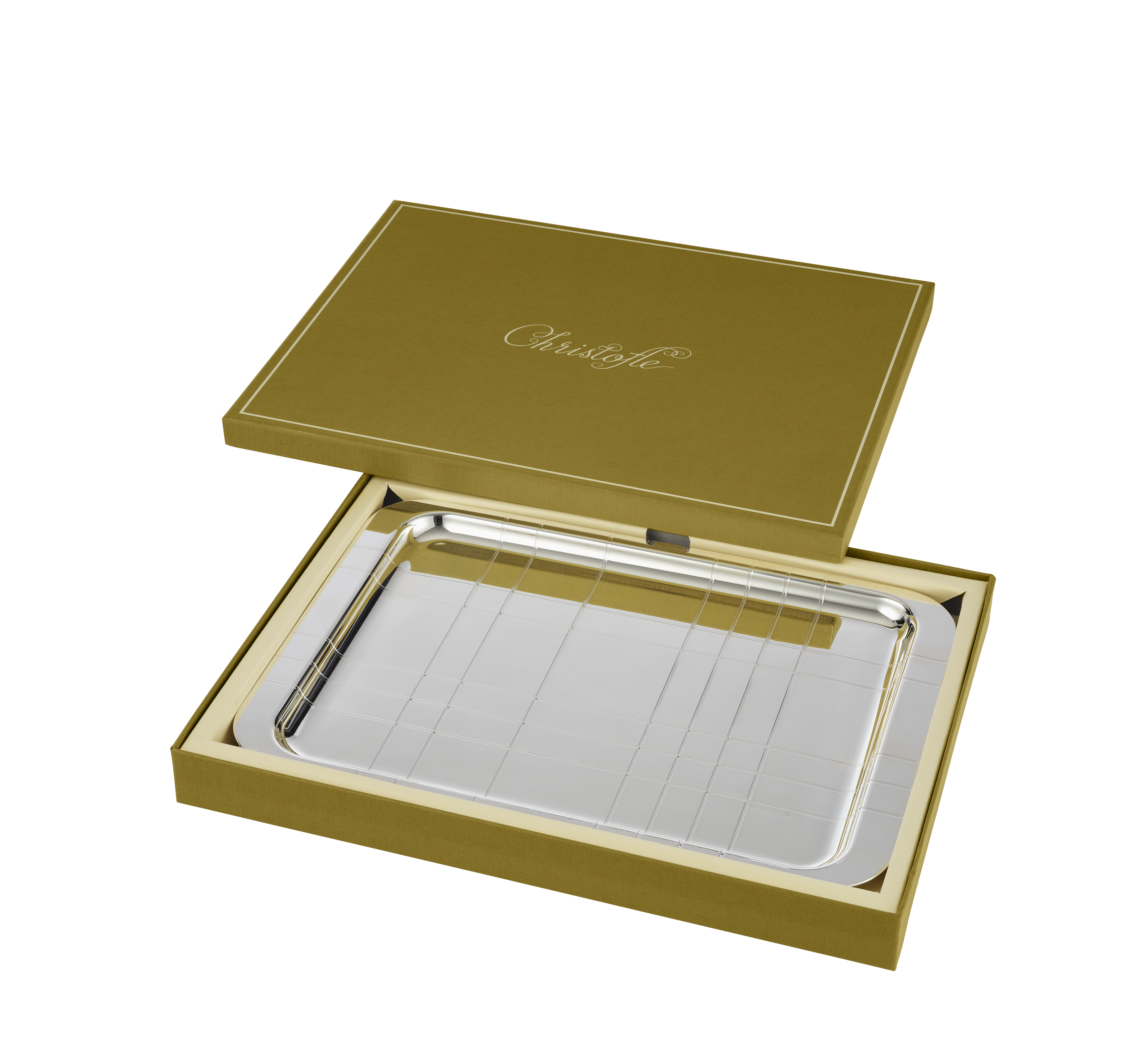 Silver-plated Graphik Rectangular Tray - 21 x 30 cm Silver-plated Graphik Rectangular Tray - 21 x 30 cm