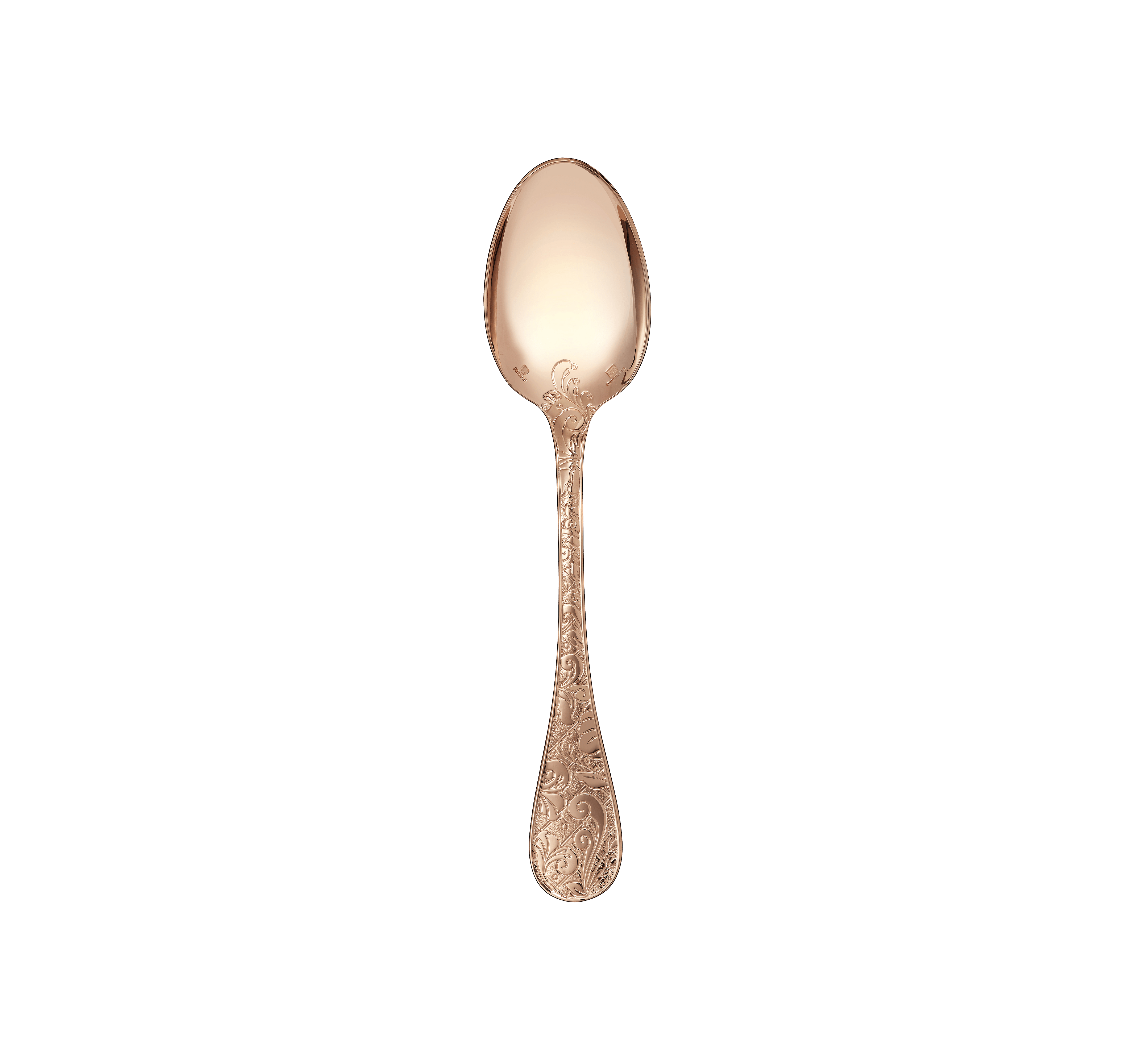 christofle gilded rose gold dessert spoon 1