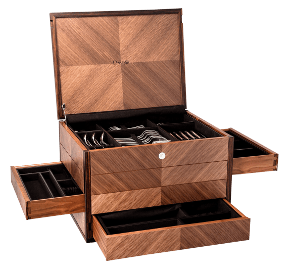 christofle flatware chest for 165-piece flatware set prestige 1