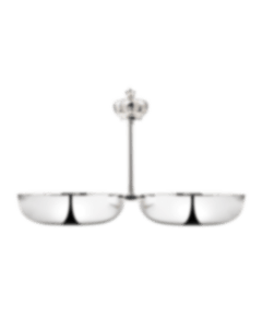 christofle Silver-Plated Double Dog & Cat Bowl