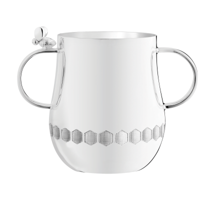 christofle two handle baby cup beebee  silver plated 1