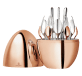 christofle 24-piece rose gold flatware set with chest 0