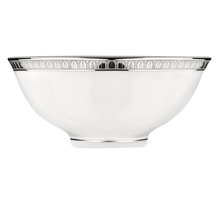 christofle bol à soupe en porcelaine finition platine 1