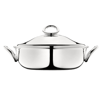 christofle vegetable dishe with lid vertigo  silver plated 1