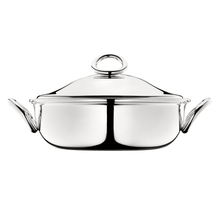 Vegetable dishe with lid Vertigo  Silver plated