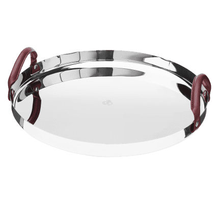 christofle round tray 40cm mood nomade stainless steel 1