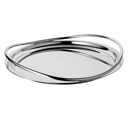 christofle round tray 39 cm vertigo  silver plated 1
