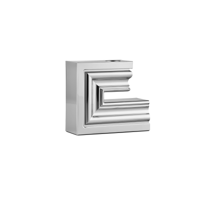 Large Chrome Aluminium Candle Holder N°1