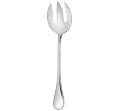 christofle salad serving fork perles  silver plated 1
