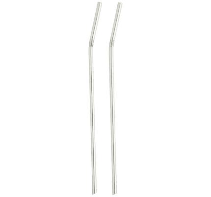 christofle Set of 2 straws  Uni  Silver plated