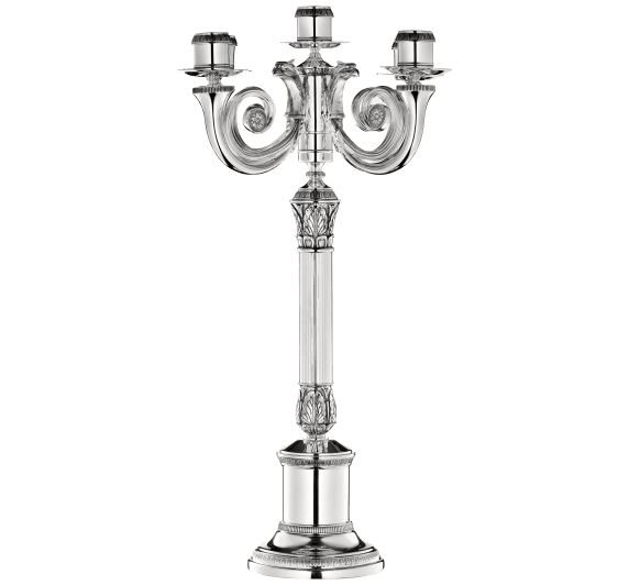 christofle five light candelabra malmaison  silver plated 1