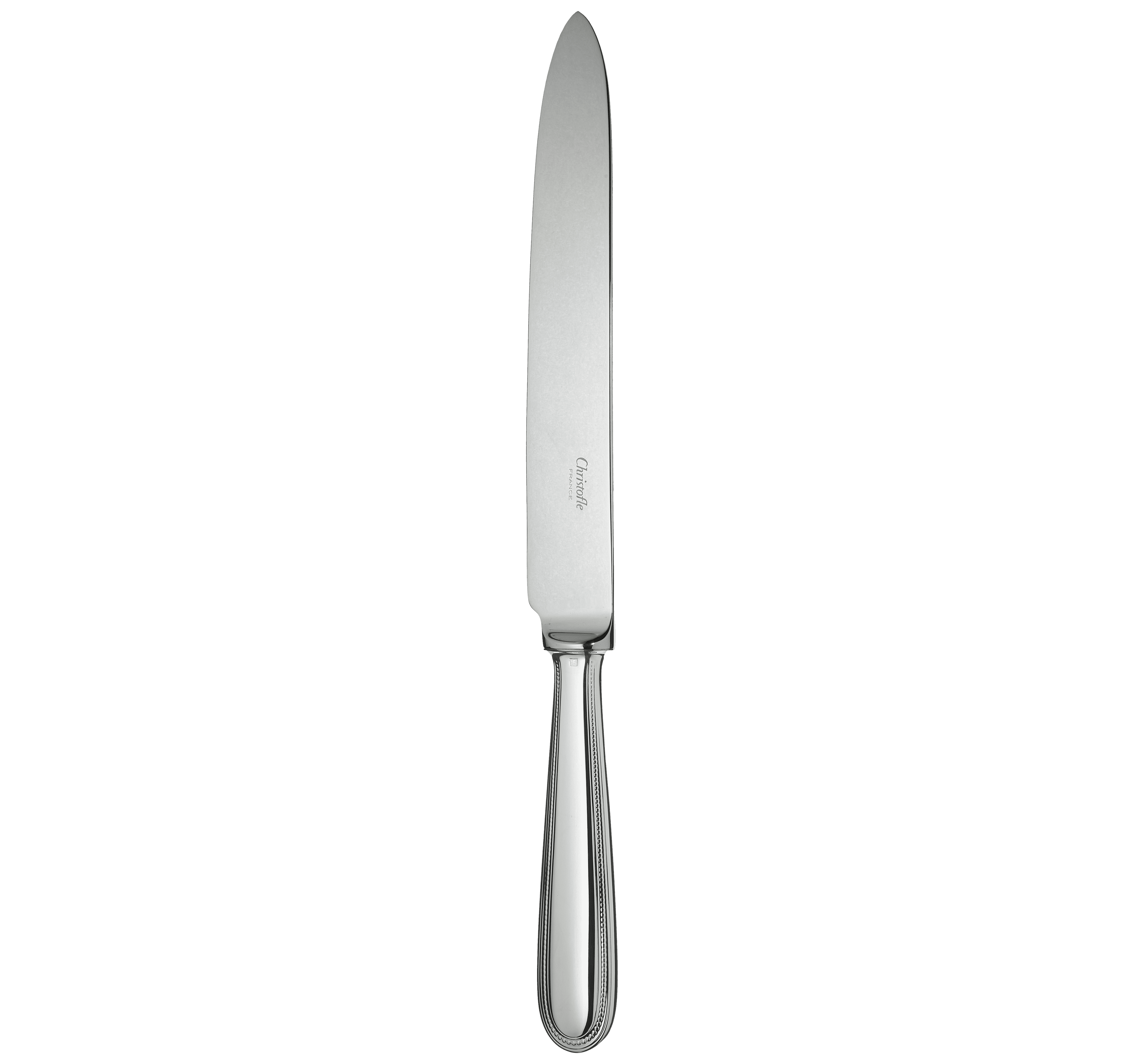 christofle carving knife perles  silver plated 1