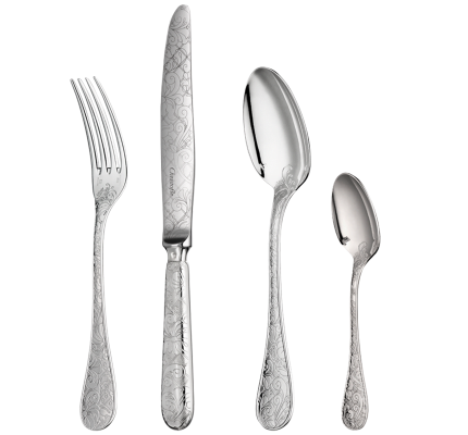 christofle flatware set for 12 people (48 pieces) jardin d'eden  silver 2