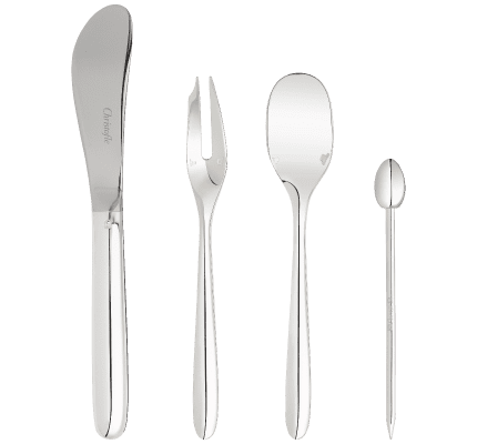 christofle 24-piece silver-plated flatware set with chest 3