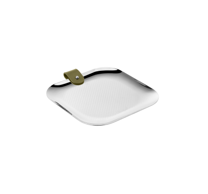 Stainless Steel Trinket Tray Imperial Green - 16x16cm
