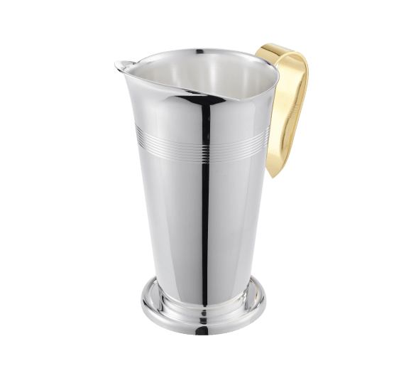 christofle silver-plated water pitcher with gilded handle  2