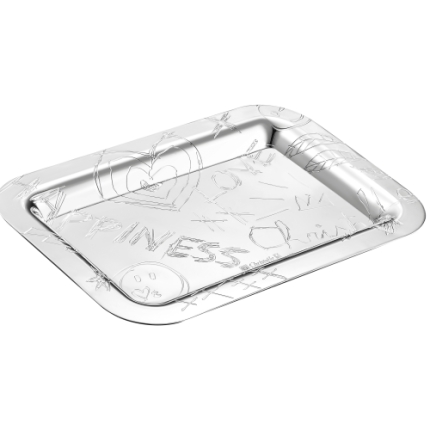 Silver-Plated Rectangular Tray - 10 x 15 cm