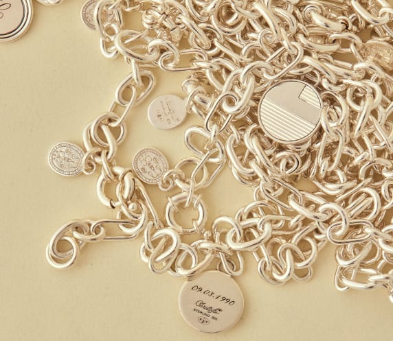 christofle sterling silver medal - ondulations 13