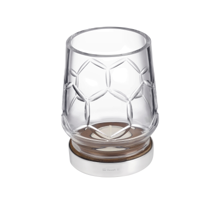 Wood And Silver-Plated Hurricane - Small Size
