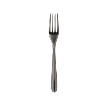 Black Stainless Steel Dessert Fork 