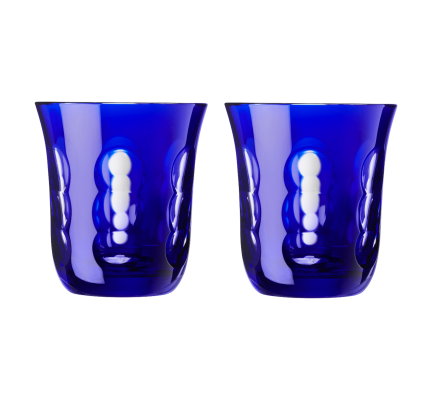 christofle set of blue glasses 2