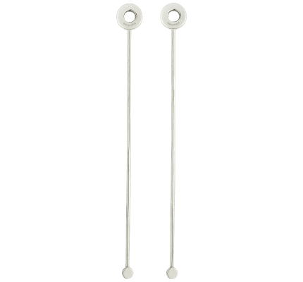 christofle set of 2 cocktail stirrers oh de christofle  stainless steel 2