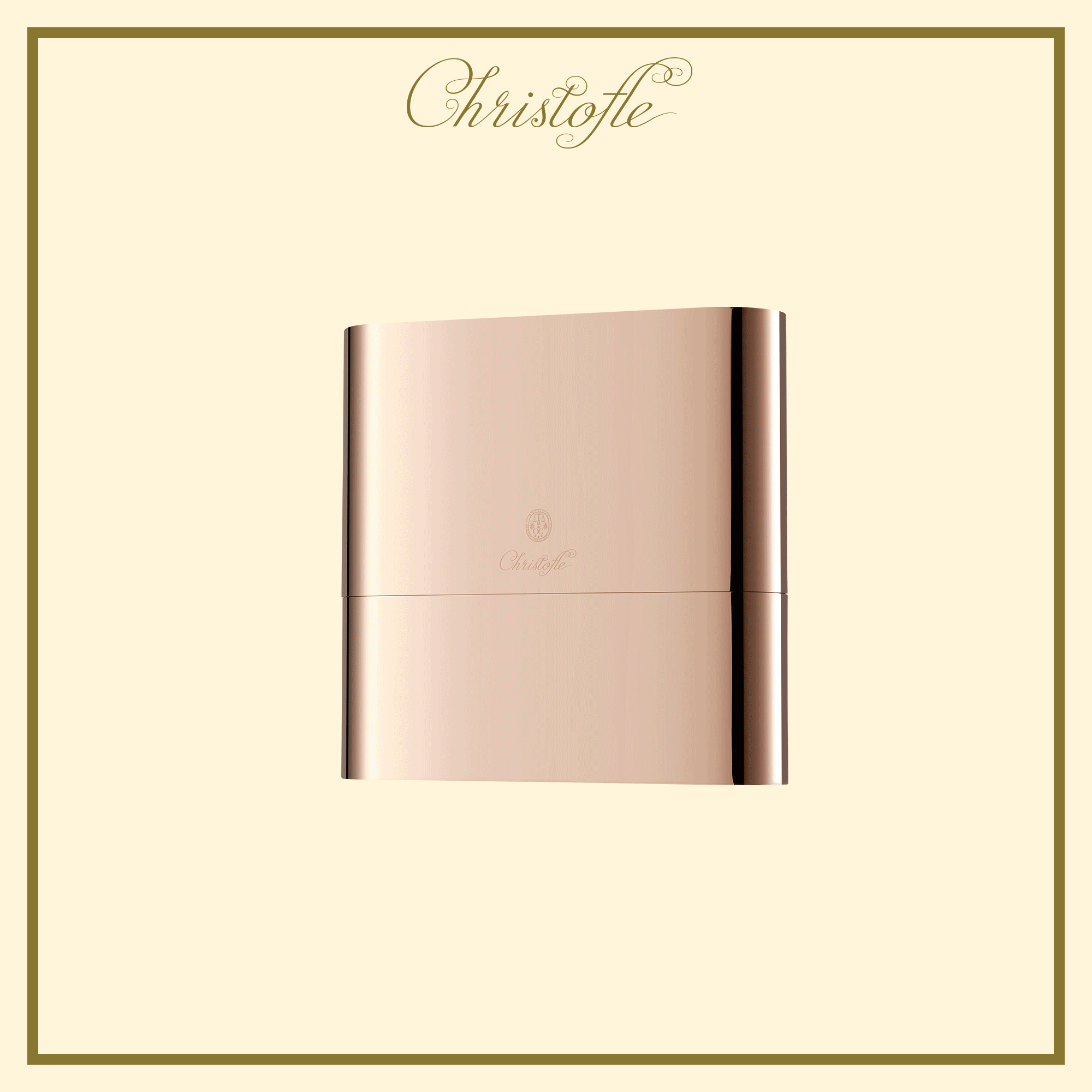 christofle copper stainless steel case - 24-piece stainless steel (sold empty) 2