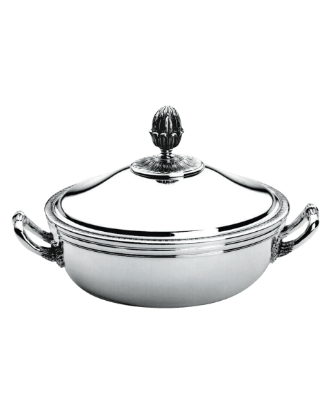 Silver-Plated Vegetable Dish with Lid