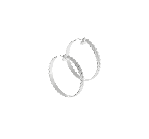 christofle sterling silver hoop earrings 0