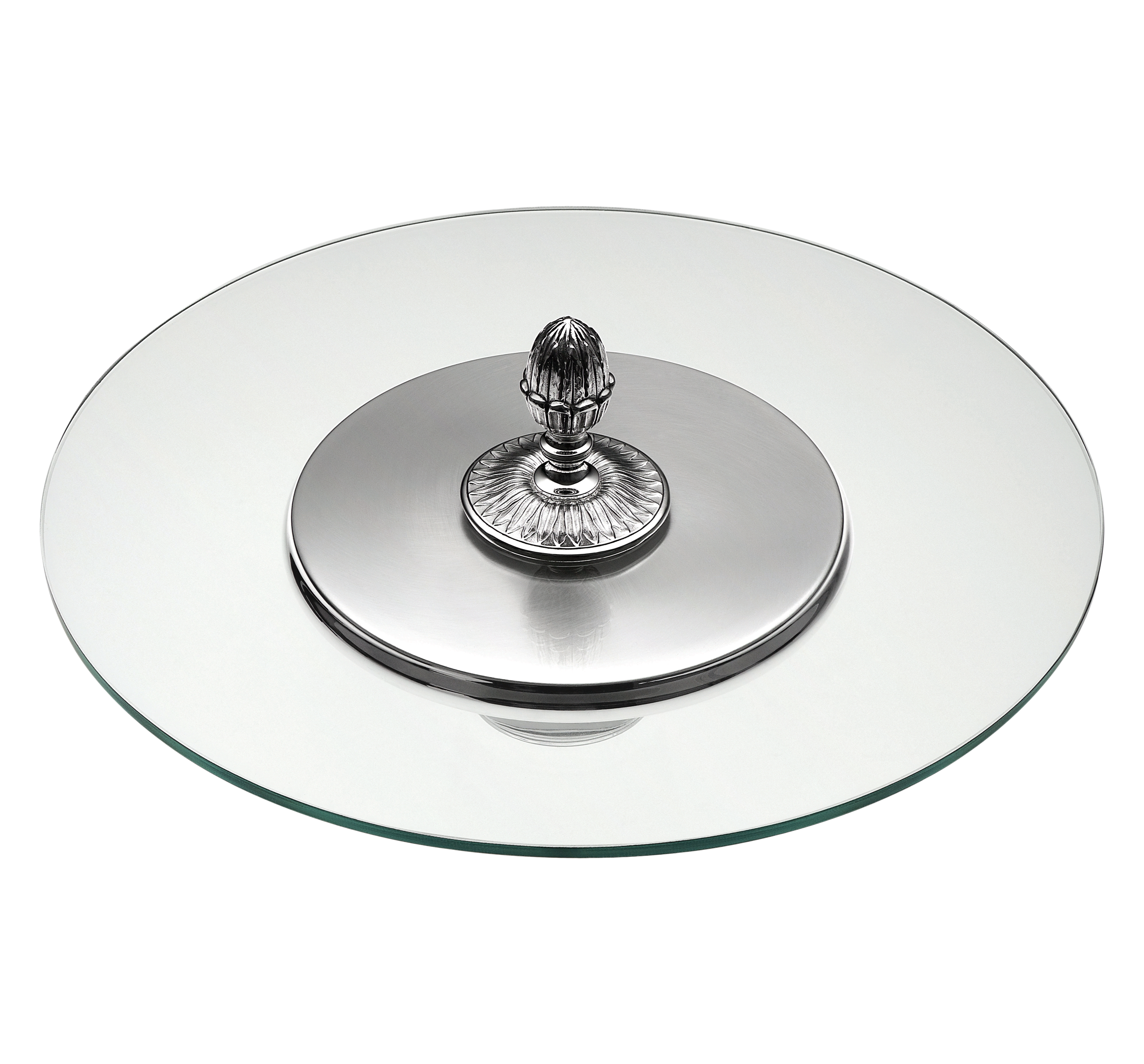 Silver-Plated Round Tray 16 in Malmaison