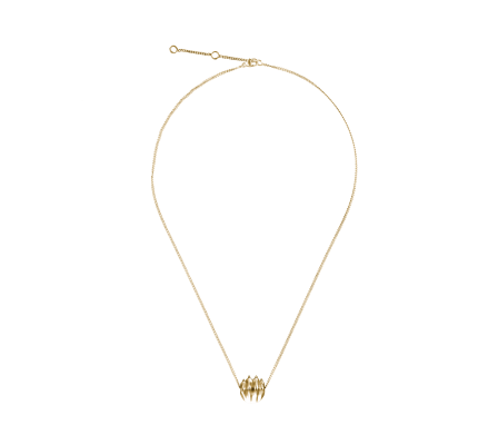 christofle sterling silver gilded 24 carats pendant necklace  0