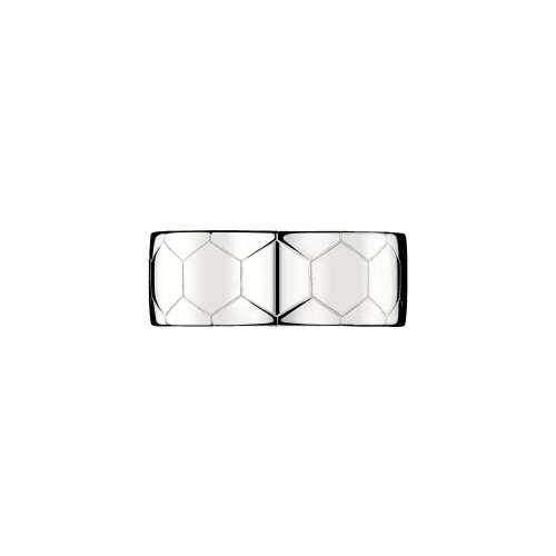 Silver hexagon ring deals