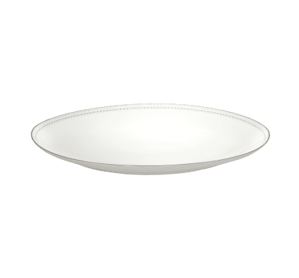 christofle porcelain oval platter 38 cm platinum finish 1