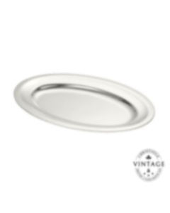christofle plat oval 30 cm argenté - vintage 1