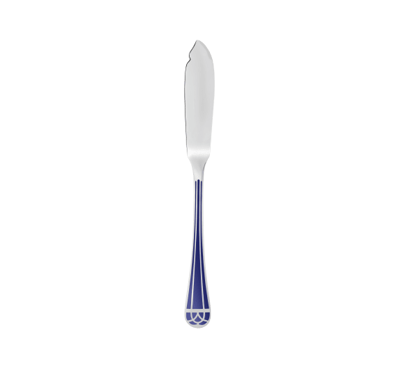 christofle silver-plated fish knife - marbled blue 2